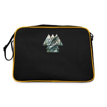 Vue triangulaire sur les montagnes - Sac Retro - noir/or - Dos