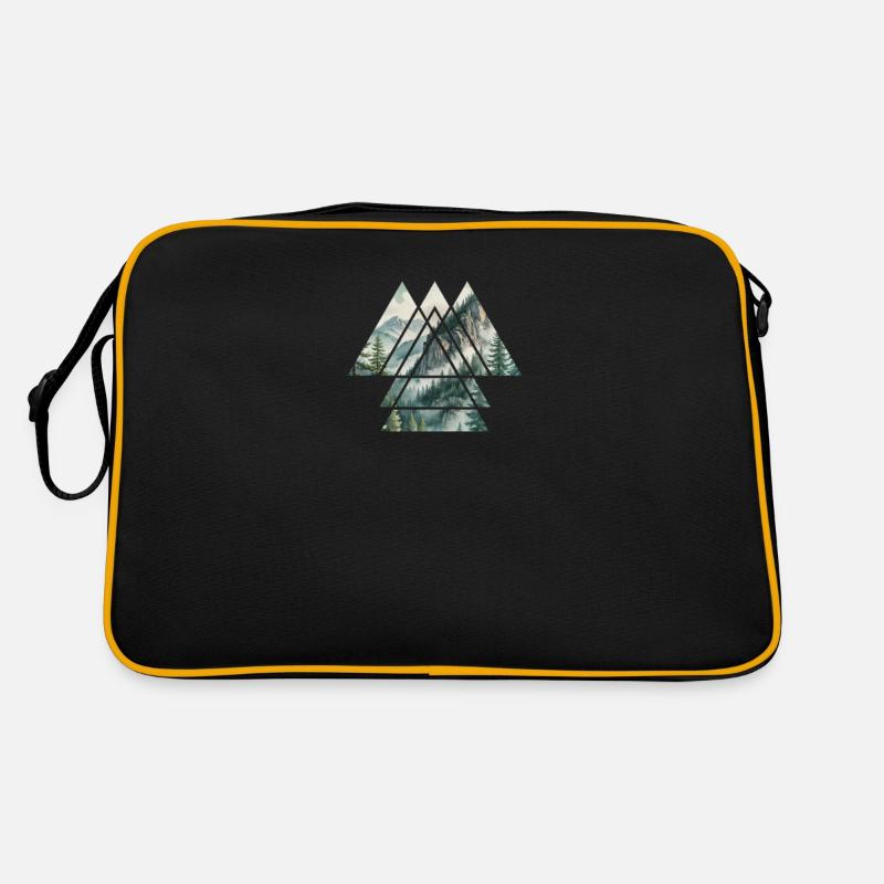 Triangular Mountain Vista Retro Bag