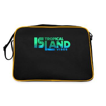 Texte dégradé Tropical Island Vibes - Sac Retro - noir/or - Dos