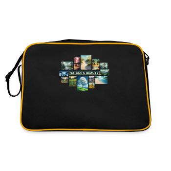 Nature's Beauty Collage - Retro Bag - black/gold - Back