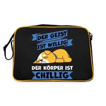 body chill haha i piss me - Retro Bag - black/gold - Back