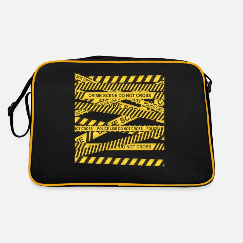 crime scene do not cross Design for a policeman - Retro Bag - black/gold