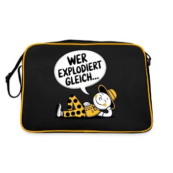 WHO'S ABOUT TO EXPLODE - Retro Bag - black/gold - Back