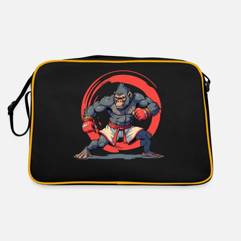 gorille de muay thaï Design pour un muay thai Sac Retro