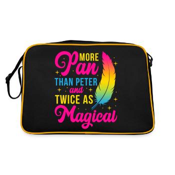 plus de casserole que Peter et deux fois plus magique Design - Sac Retro - noir/or - Dos