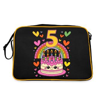 Anniversaire des enfants 5.png - Sac Retro - noir/or - Dos