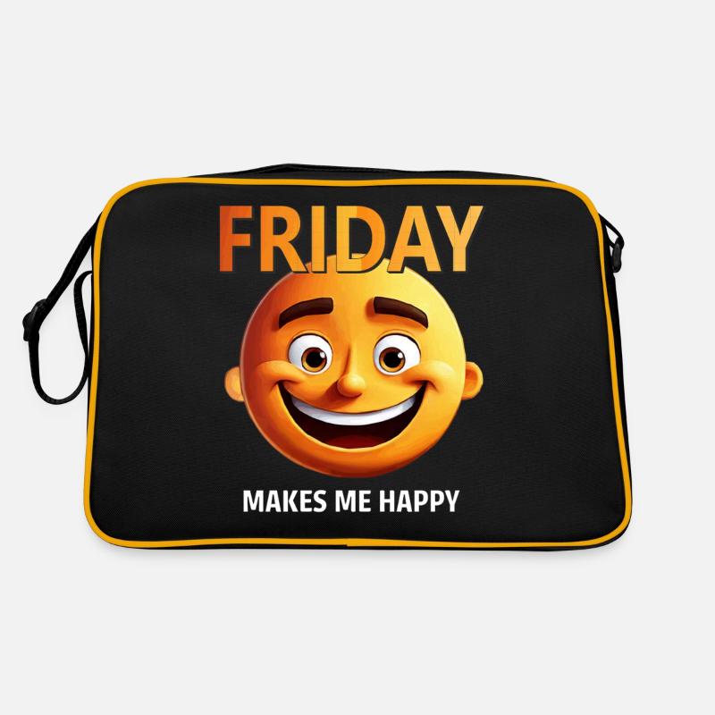 FRIDAY MAKES ME HAPPY Retro Tasche