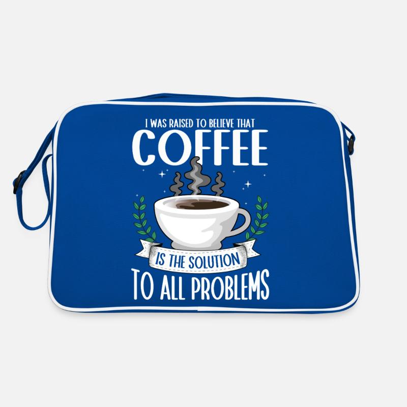 Le café : la solution à tous les problèmes Le café Sac Retro