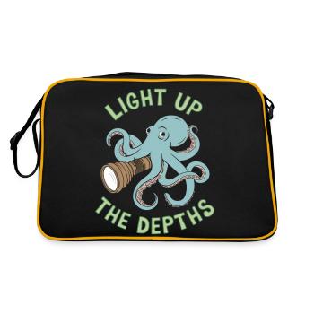 Light Up the Depths Octopus Design - Retro Bag - black/gold - Back