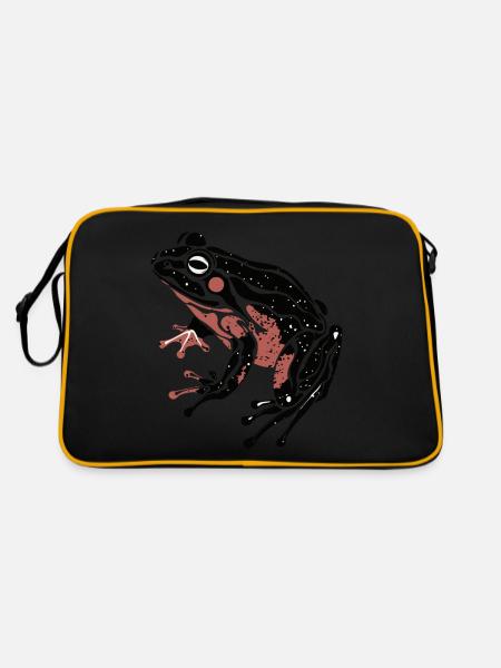 GRENOUILLE - Sac Retro - noir/or - Dos