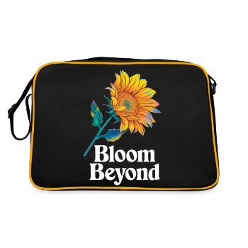 Bloom Beyond Sunflower Design - Retro Tasche - Schwarz/Gold - Hinten