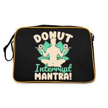 Yoga Donut Interruption Mantra Yoga Drôle - Sac Retro - noir/or - Dos