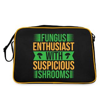 Mushroom Foraging Hunter Fungus Enthusiast Morel - Retro Bag - black/gold - Back
