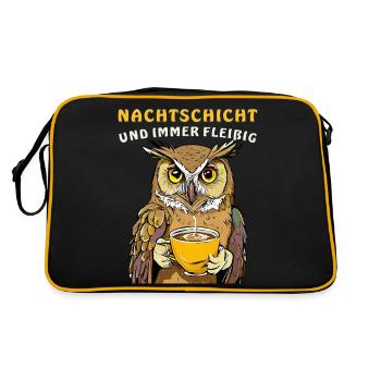 HIBOU DE NUIT ET TOUJOURS DILIGENT - Sac Retro - noir/or - Dos