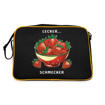 STRAWBERRY PEEL DELICIOUS TASTER - Retro Bag - black/gold - Back