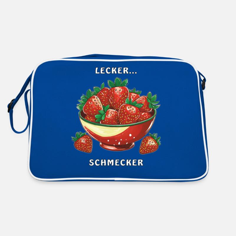 ERDBEEREN SCHALE LECKER SCHMECKER Retro Tasche