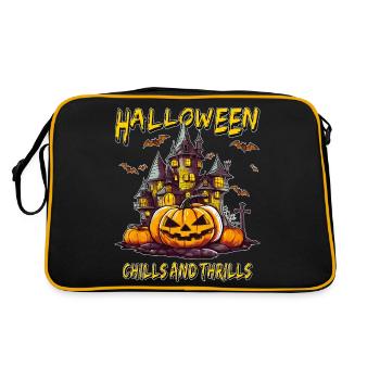 HALLOWEEN CHILLS AND THRILLS - Retro Bag - black/gold - Back