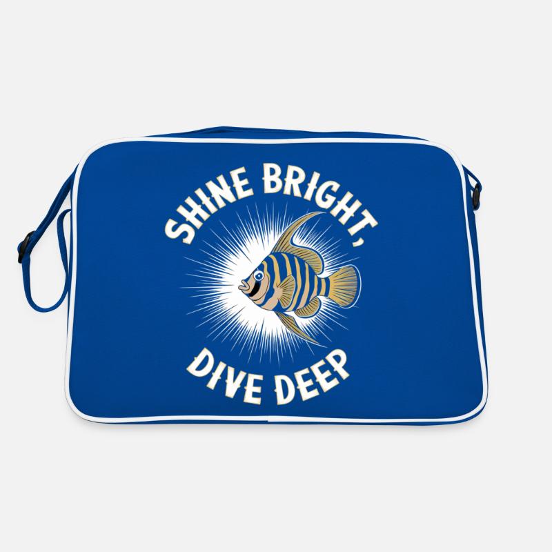 Shine Bright Dive Deep Fish Design Sac Retro