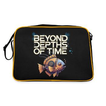 Beyond Depths of Time Steampunk Fish Design - Retro Bag - black/gold - Back