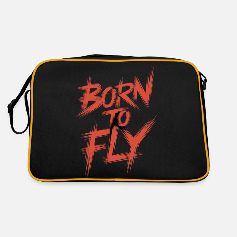 Conception graphique audacieuse « Born to Fly » Sac Retro