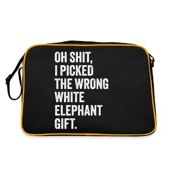 wrong white elephant gift haha like - Retro Bag - black/gold - Back