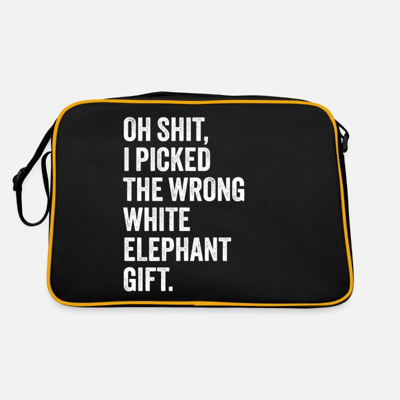 wrong white elephant gift haha wie Retro Tasche