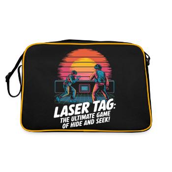 Laser tag: The ultimate game of hide and seek! - Retro Bag - black/gold - Back