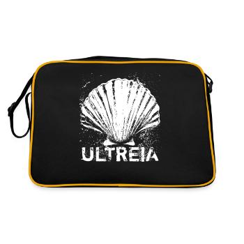 Ultreia, coquille Saint-Jacques, Saint-Jacques-de-Compostelle - Sac Retro - noir/or - Dos