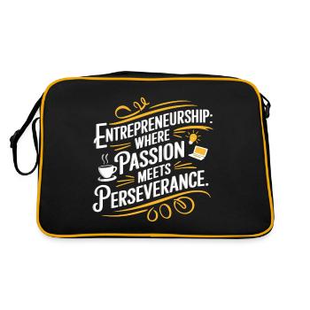 Entrepreneurship: Where passion meets perseverance - Retro Bag - black/gold - Back