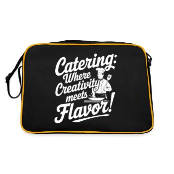 Catering: Where creativity meets flavor! - Retro Bag - black/gold - Back