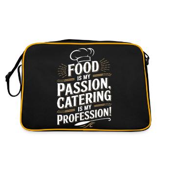 Food is my passion, catering is my profession! - Retro Bag - black/gold - Back