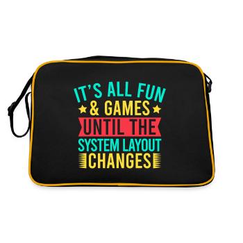 Insurance Agent System Layout Changes Funny - Retro Bag - black/gold - Back