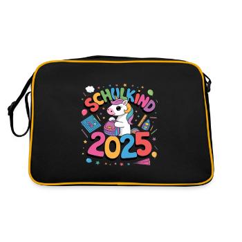 School Child 2025 School Enrollment Back to School - Retro Bag - black/gold - Back