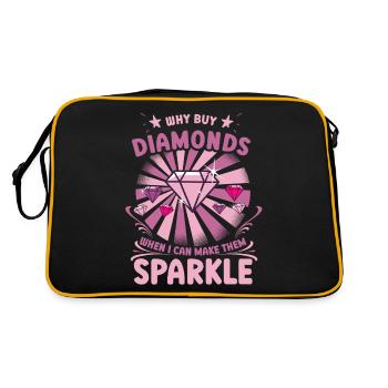 Diamond Painting Artist Why Buy When I Can Diamond - Retro Bag - black/gold - Back