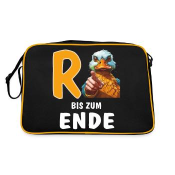 ENTE RENTE BIS ZUM ENDE - Retro Tasche - Schwarz/Gold - Hinten