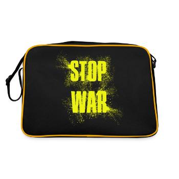 STOP À LA GUERRE – PAS DE GUERRE – PAIX - Sac Retro - noir/or - Dos