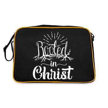 Enraciné dans le Christ - Sac Retro - noir/or - Dos