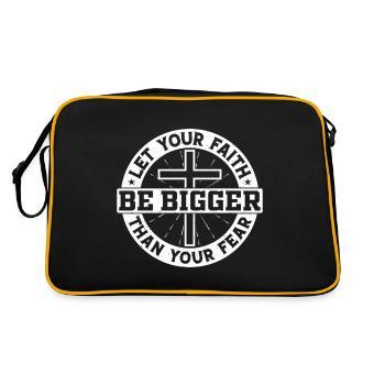 Let Your Faith Be Bigger - Retro Bag - black/gold - Back