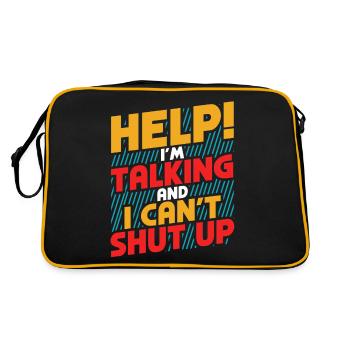Help! I'm talking and I can't stop - Retro Bag - black/gold - Back