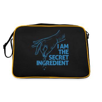 Ich Bin Die Geheime Zutat Kochkunst Humor - Retro Tasche - Schwarz/Gold - Hinten
