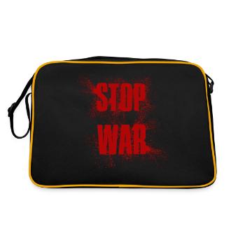 STOP À LA GUERRE – PAS DE GUERRE – PAIX - Sac Retro - noir/or - Dos