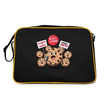 Cookie Rebellion - Conception amusante de protestation de biscuits - Sac Retro - noir/or - Dos