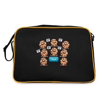 Cookie Rebellion - Conception amusante de protestation de biscuits - Sac Retro - noir/or - Dos