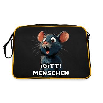Funny Fun Article Office & Everyday Saying Satire - Retro Bag - black/gold - Back