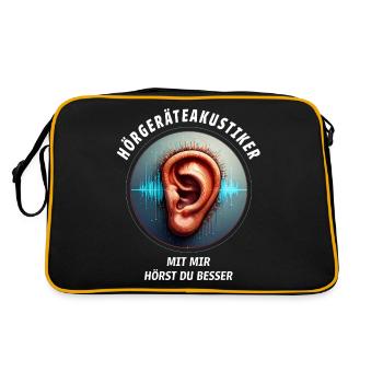 HEARING AID ACOUSTICIAN - Retro Bag - black/gold - Back