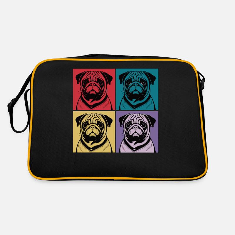Mops Popart Retro Tasche