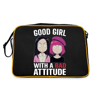 Une bonne fille avec une mauvaise attitude - Sac Retro - noir/or - Dos