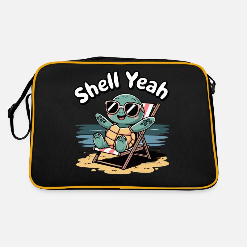Shell Yeah Cute Turtle Lover Pun Funny Animal Retro Bag