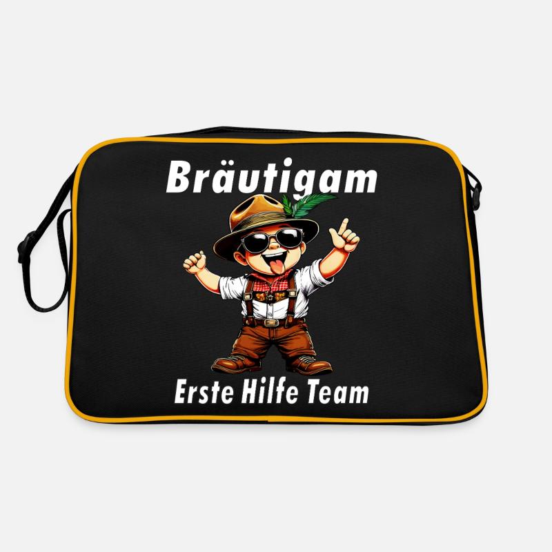 Bräutigam Erste Hilfe Team Retro Tasche