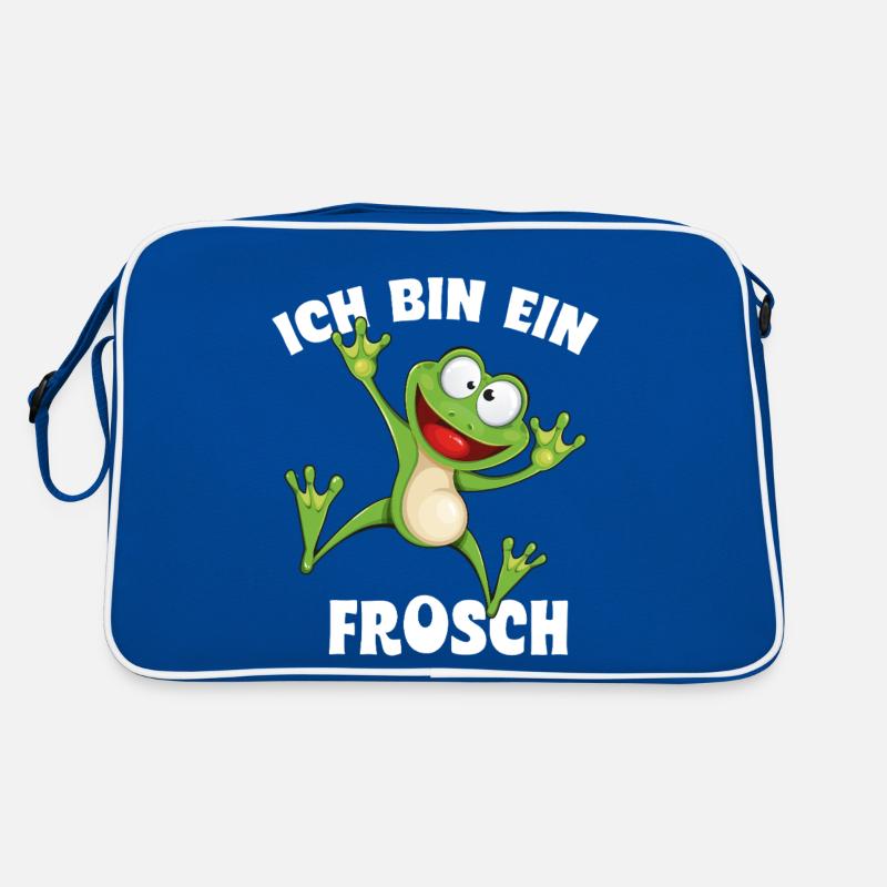 Ich bin ein Frosch Retro Tasche